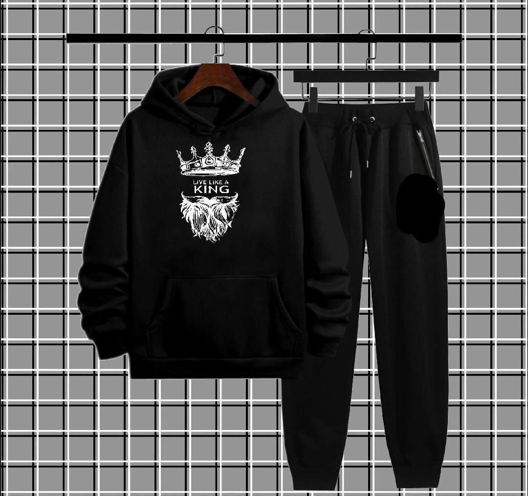 Men's Flees printed hoodie