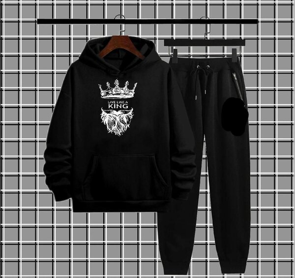 Men's Flees printed hoodie