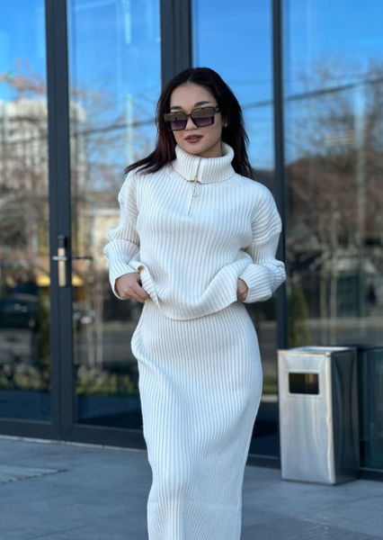 Трикотажная двойка с юбкой