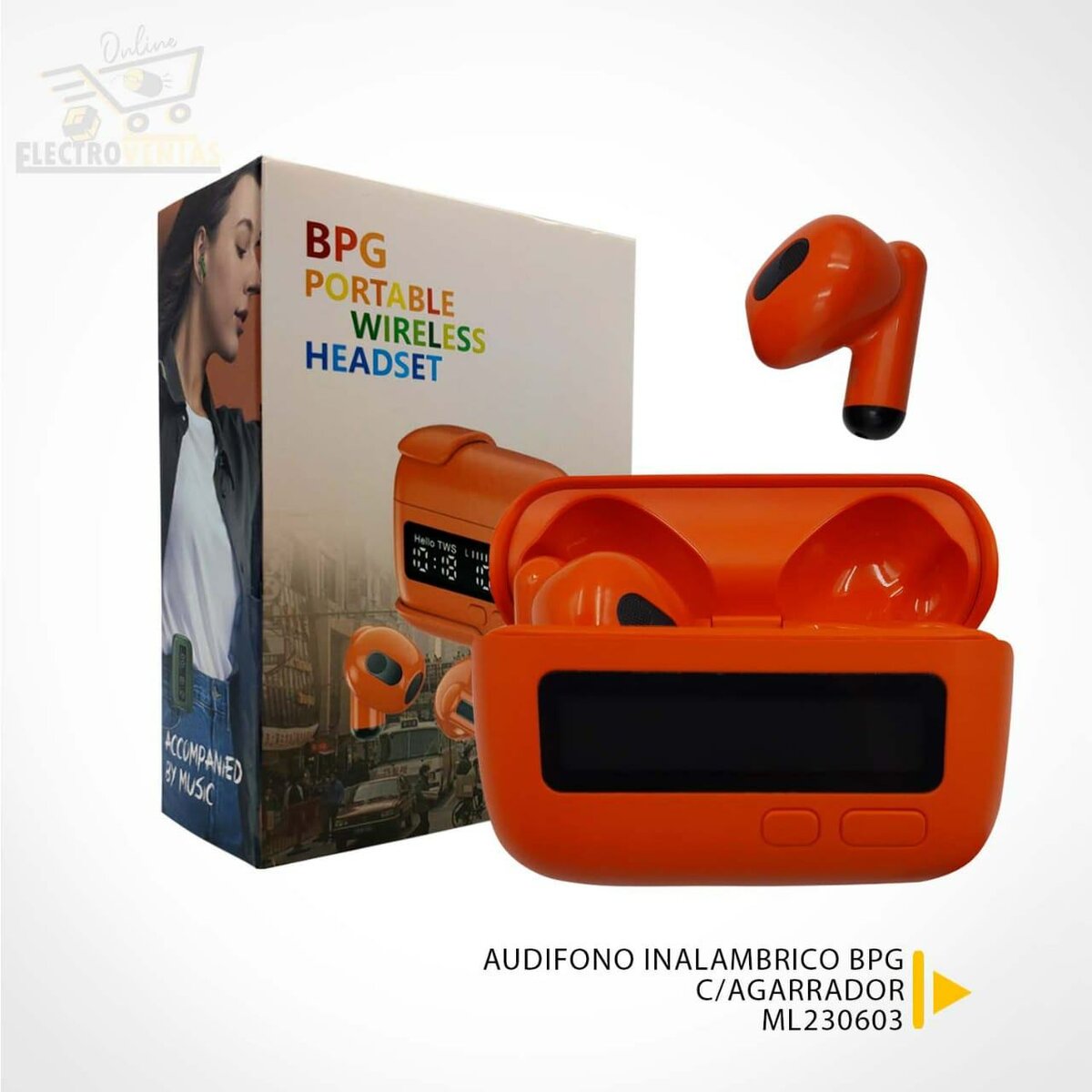 Écouteurs sans fil BPG orange