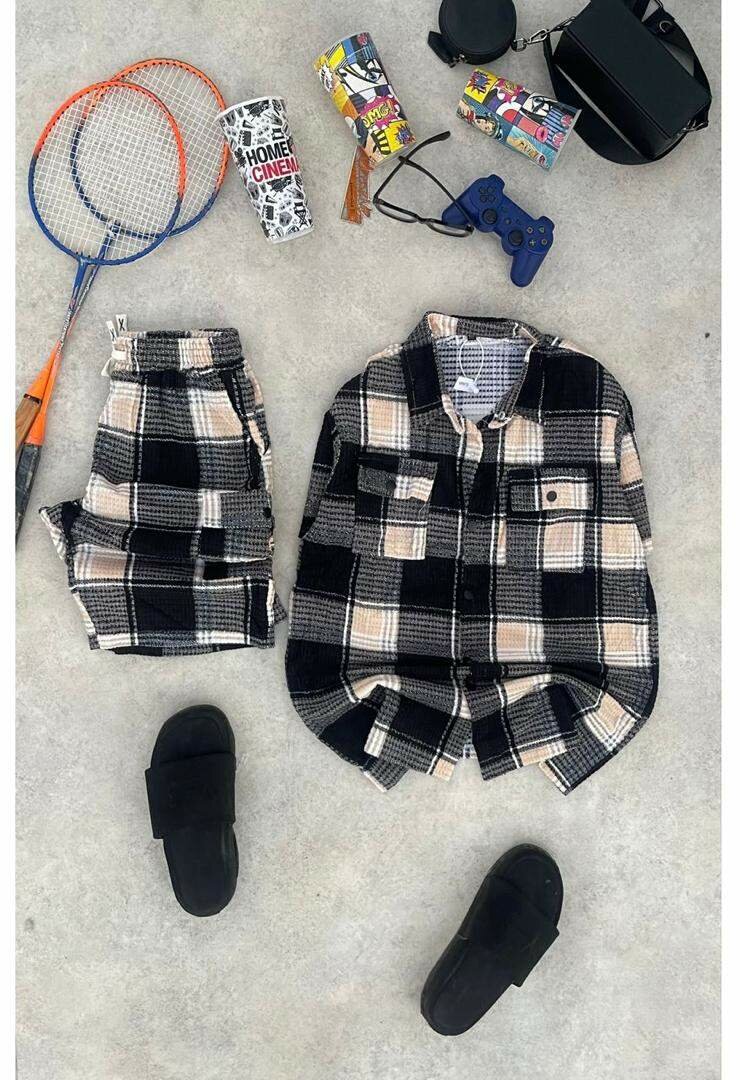 Ensemble Décontracté à Carreaux