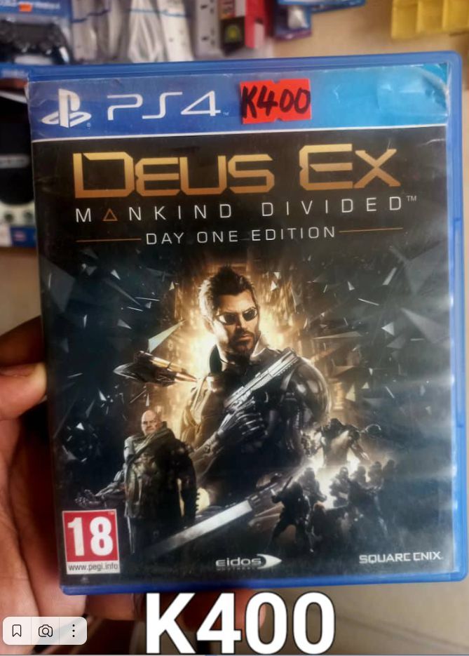 PlayStation 4 Game CDs deux ex day one edition