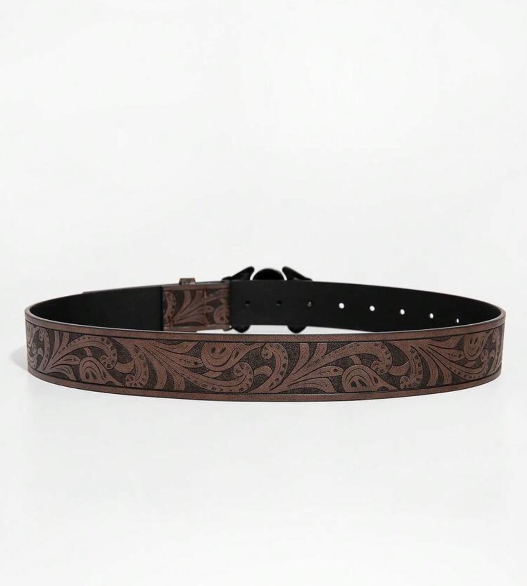 Ceinture crâne rock en cuir