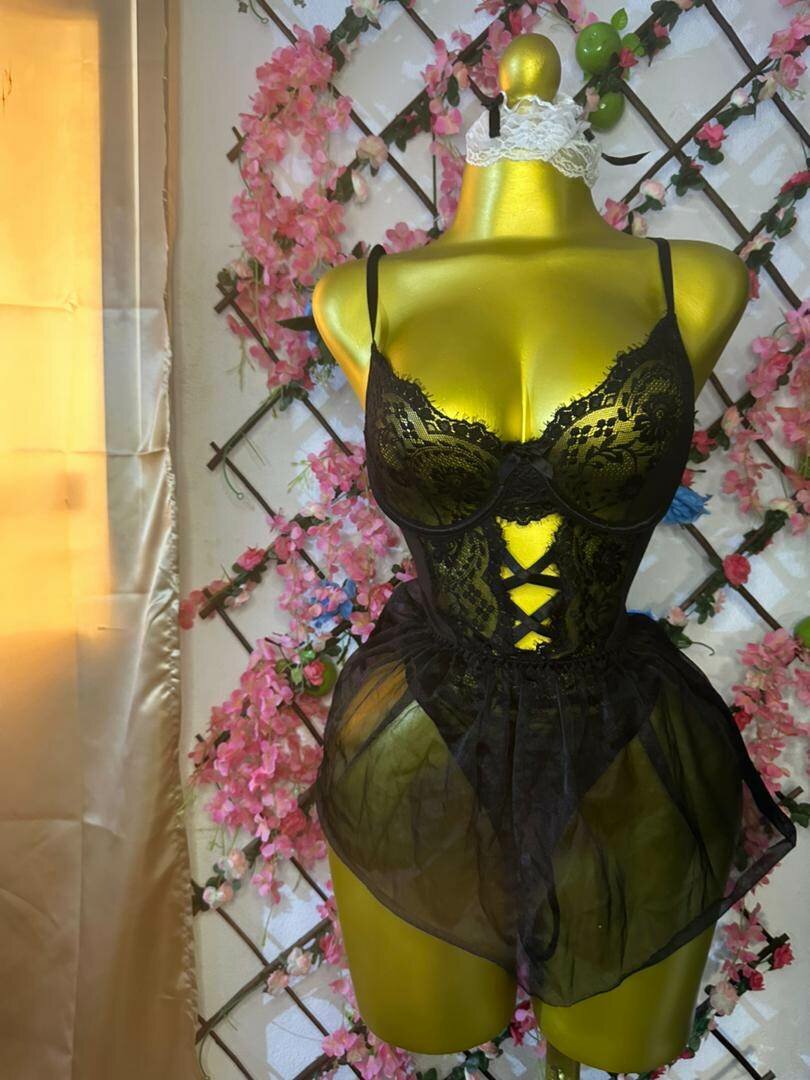 Teddy en dentelle noire sexy