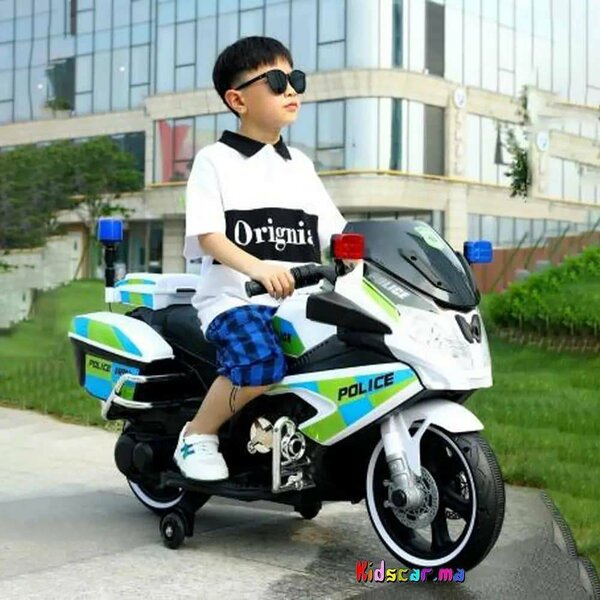 Moto électrique enfant police