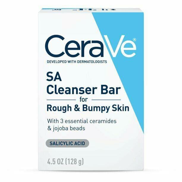 Cerave SA Cleansing bar for rough and bumpy skin.