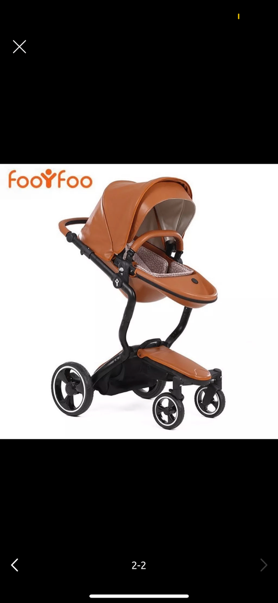 Коляска трансформер 2 в 1 люлька и прогулочная эко кожа