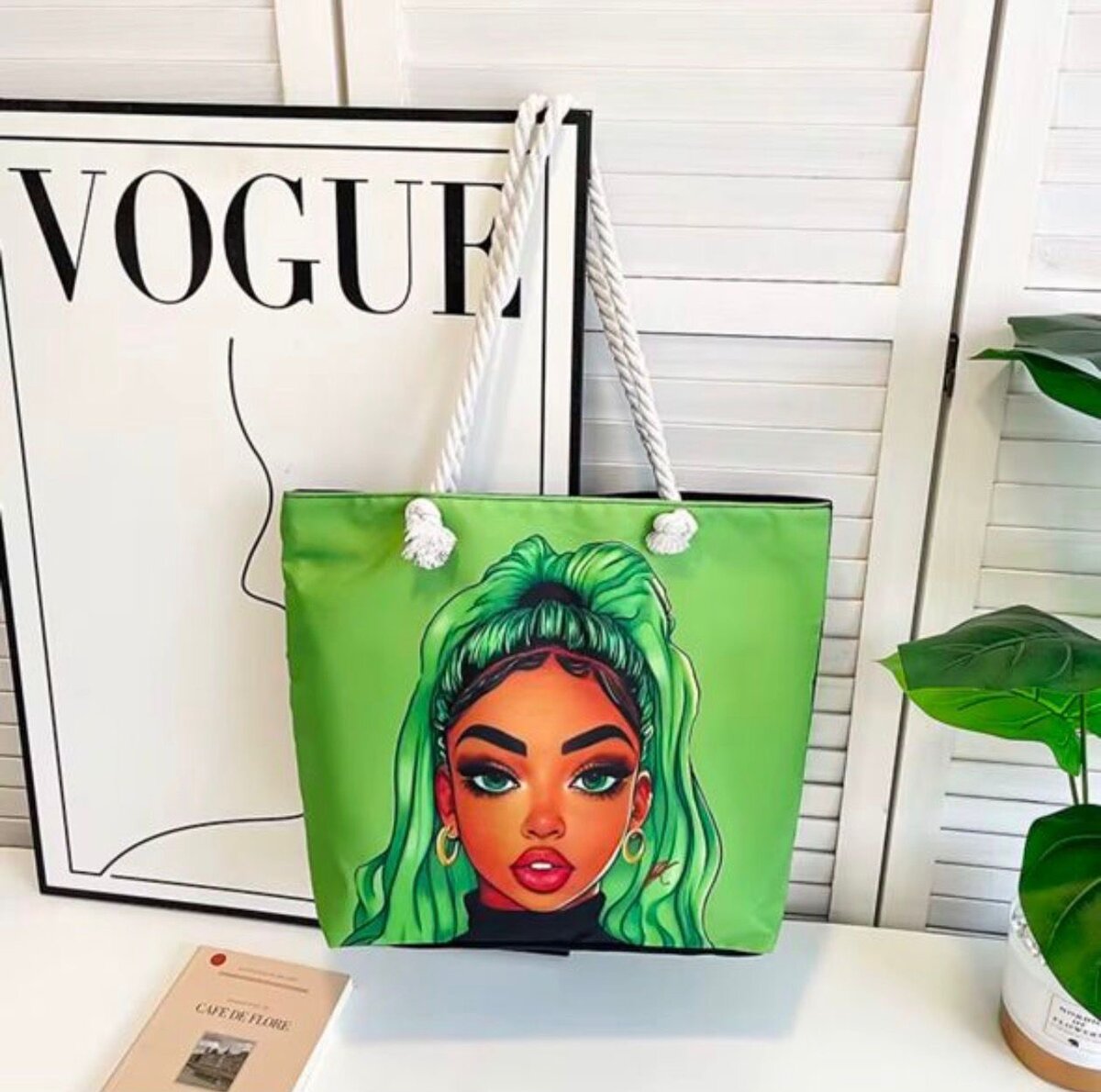 Sac cabas imprimé artistique