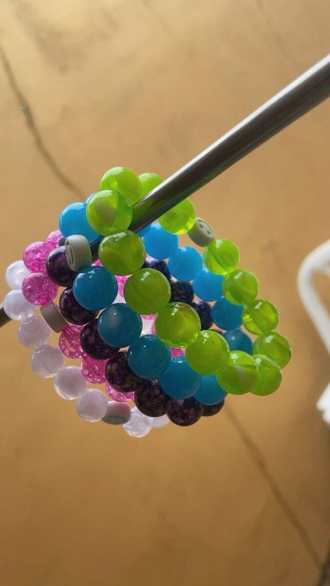 Bracelets en perles colorées