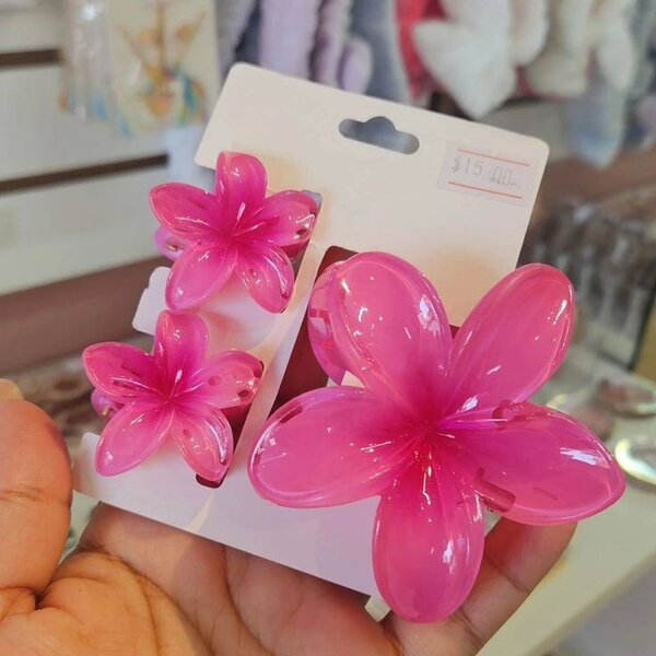 (3)Pinces à cheveux fleurs