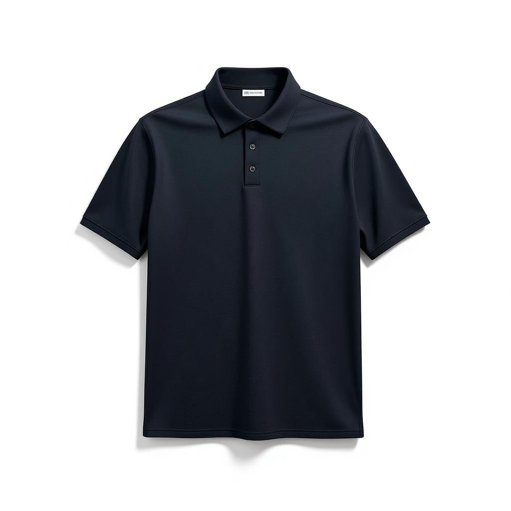 Polo noir classique homme