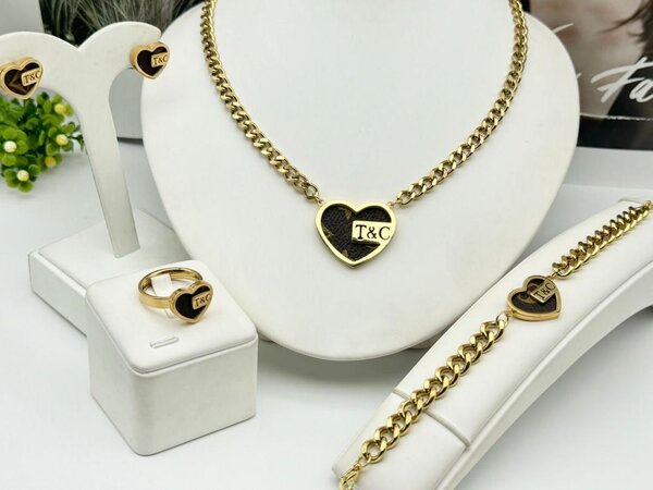 Parure Bijoux Dor Plaque