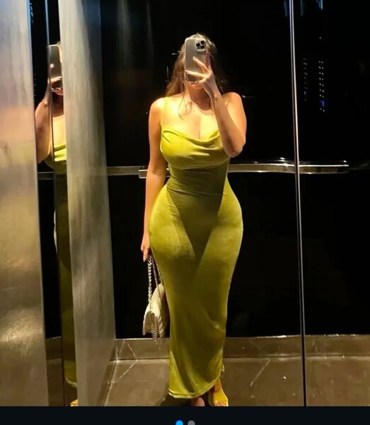 Robe élégante longue verte