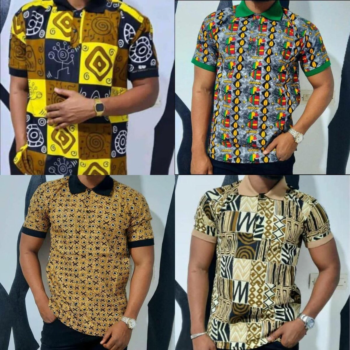Polo Africain Coloré Homme
