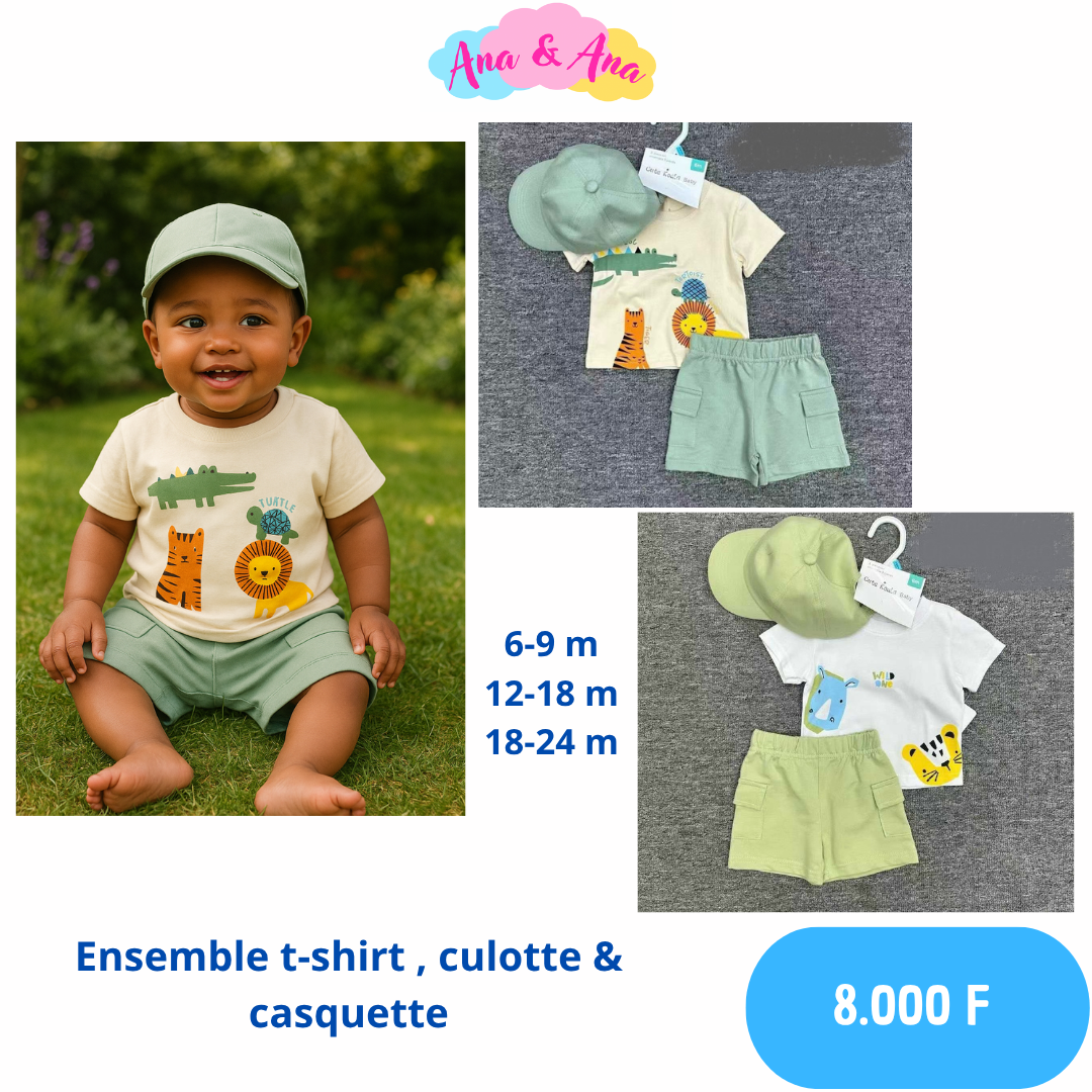 Ensemble bébé safari 3 pièces