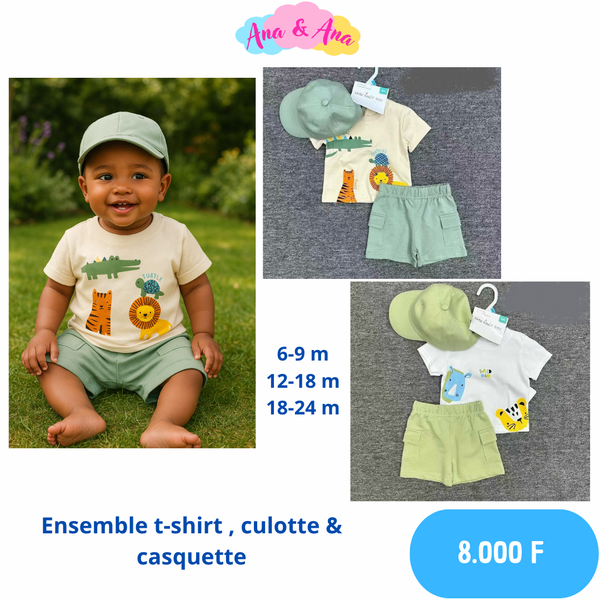 Ensemble bébé safari 3 pièces