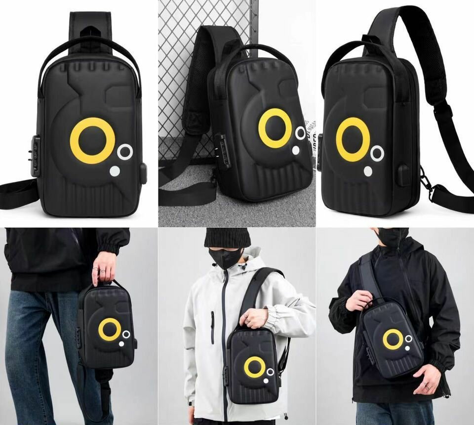 Waterproof anti-theft side bag with USB charging