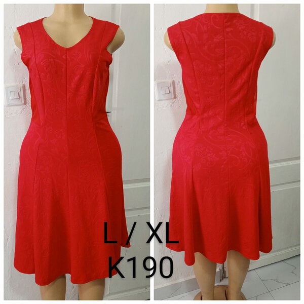 Women's bright red dress, sizes L / XL
