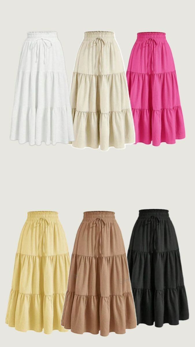 Jupe longue évasée femme