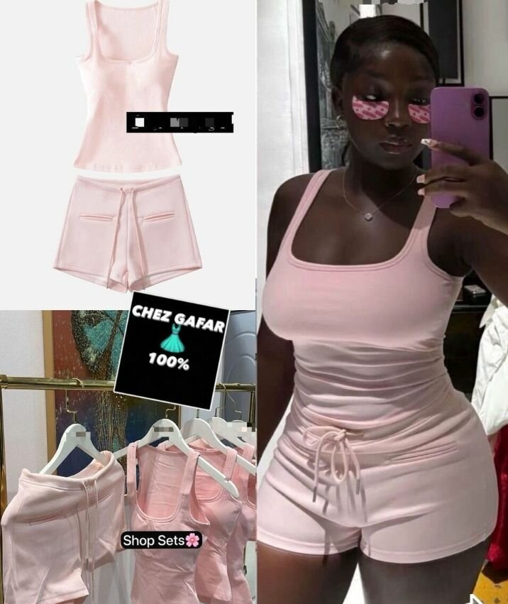 Ensemble Décontracté Rose Femme