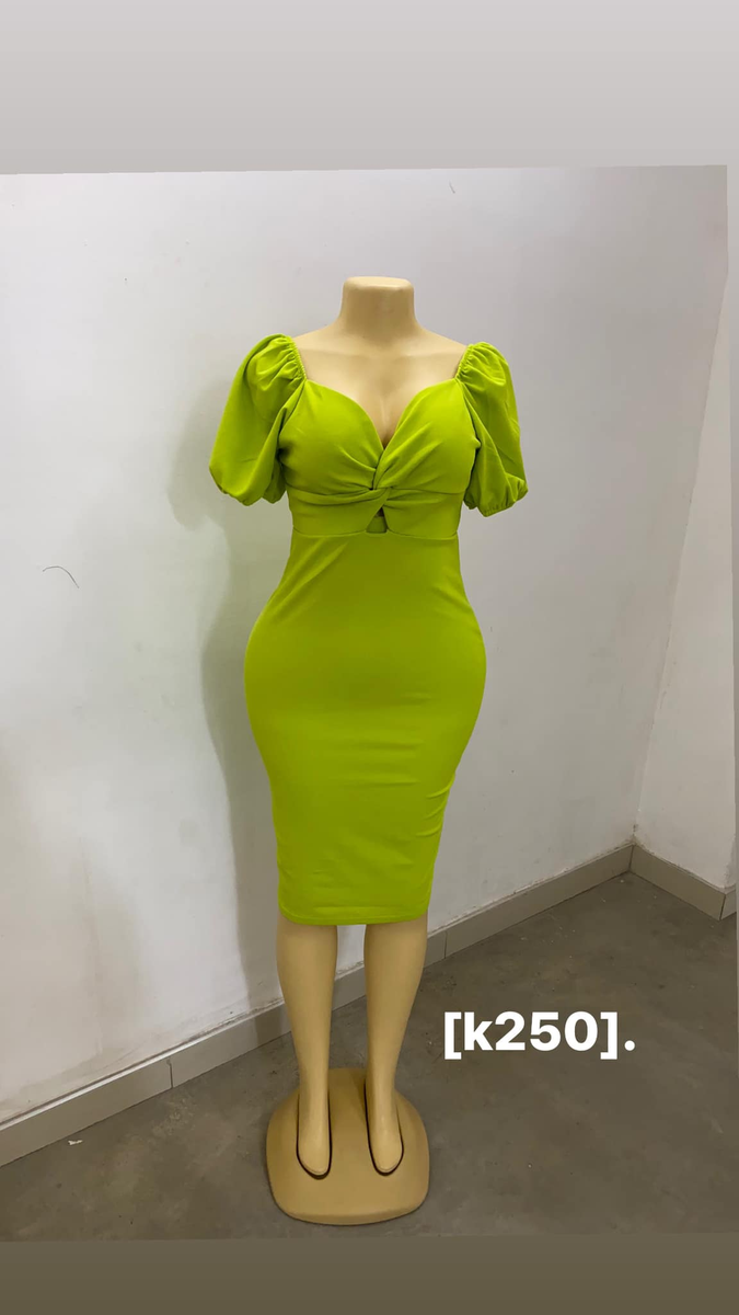 Elegant green bodycon dresses