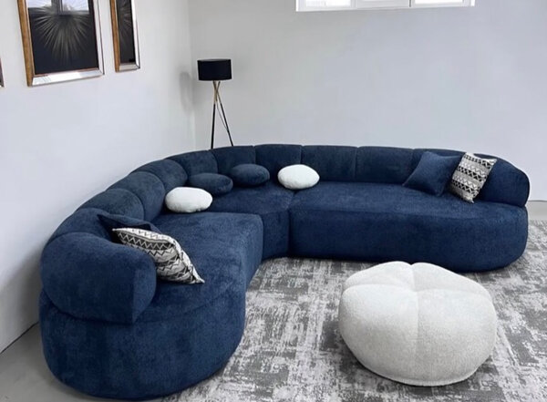 Canapé Sectionnel Moderne Bleu