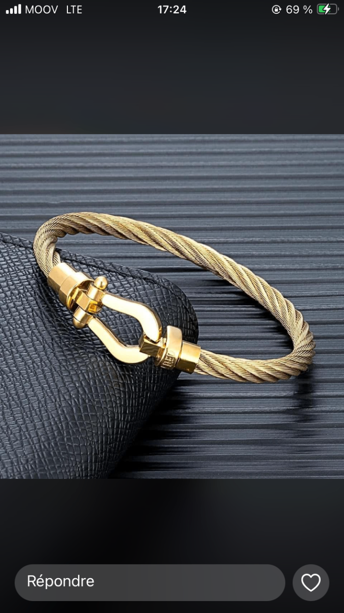 Bracelet câble en acier inoxydable