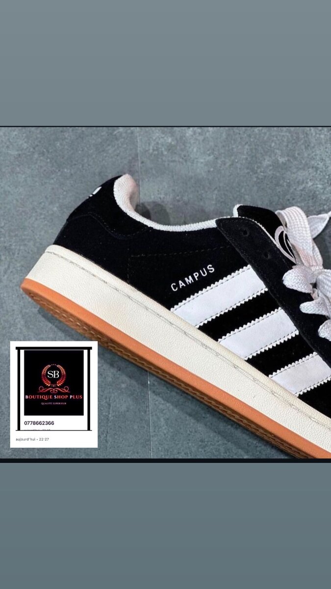 Basket adidas campus authentique avec sa boîte