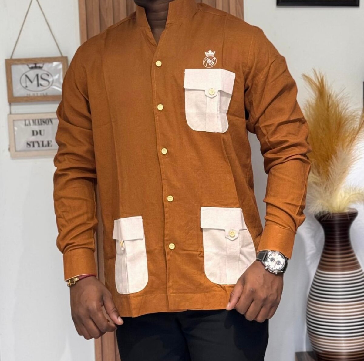 Chemise 4poche  élégant