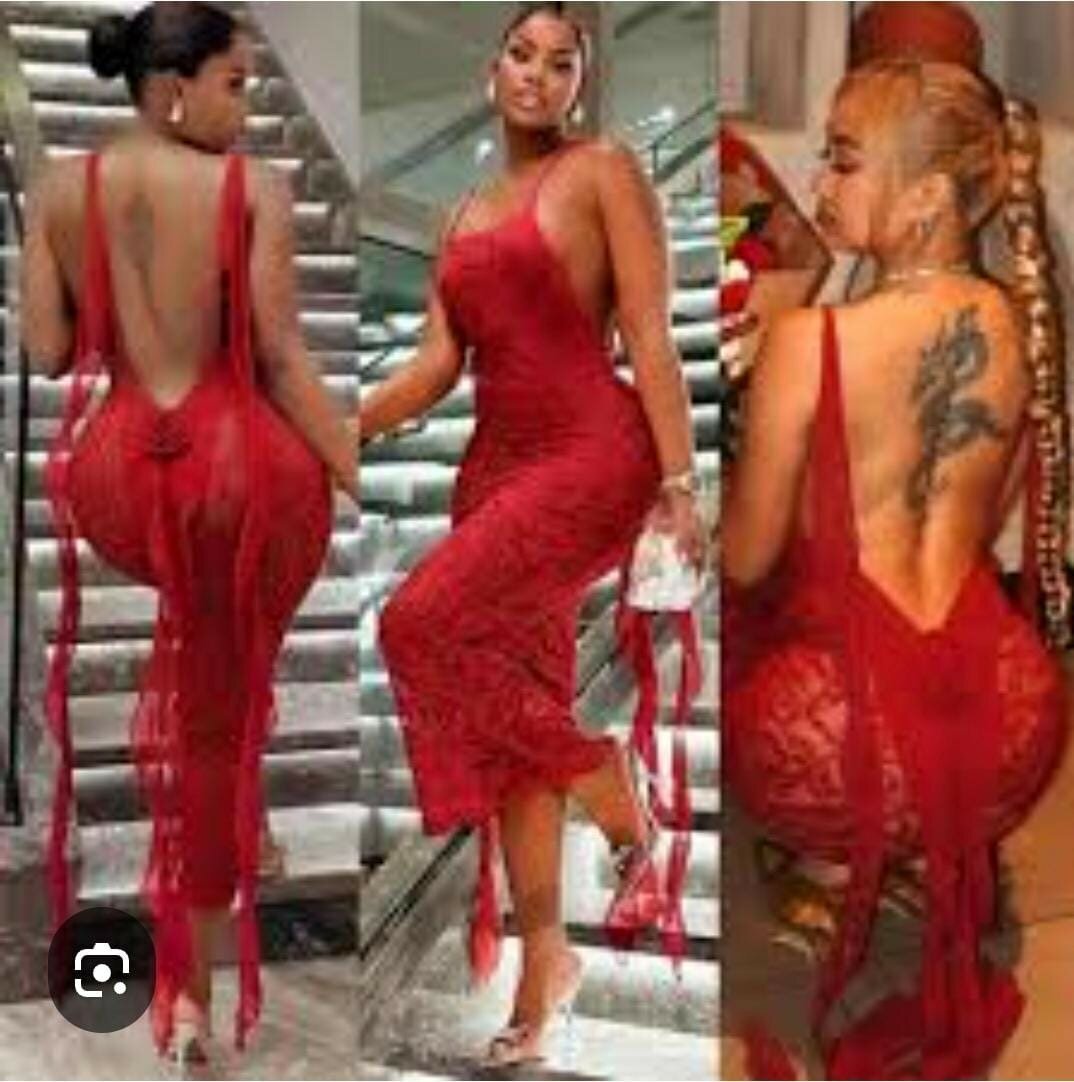 Robe Rouge Échancrée Glamour