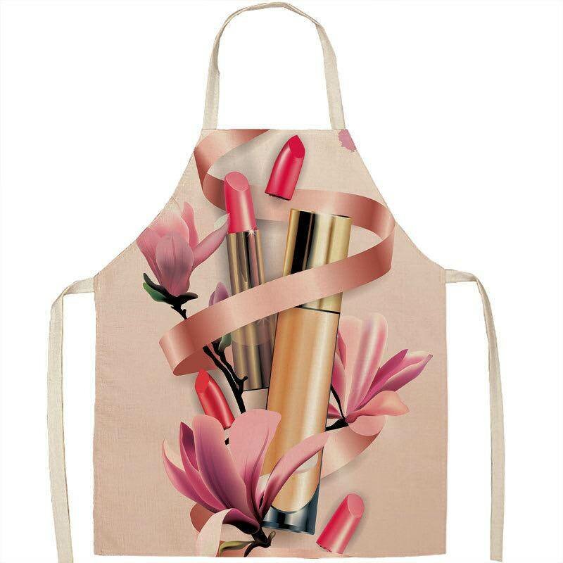 Tabliers à motif maquillage