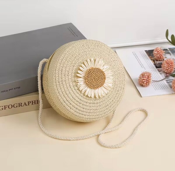 Sac à main en crochet fleuri