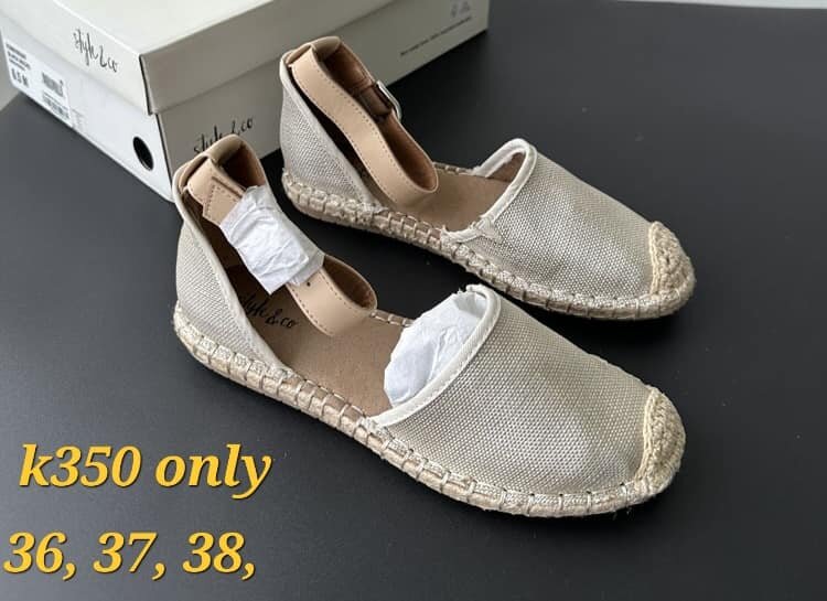 Summer beige burlap shoes