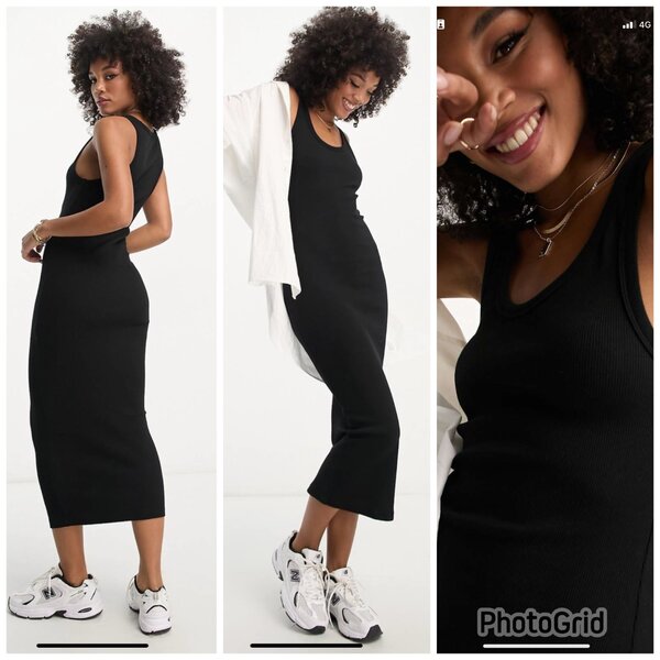 Robe noire sans manches élégante