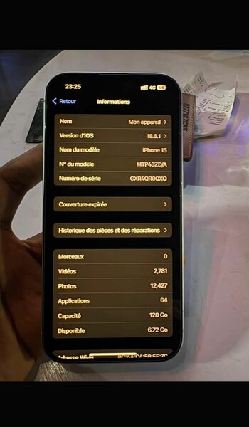 Smartphone iPhone 15 128 Go