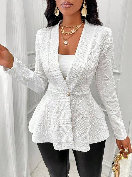 Blazer élégant blanc femme
