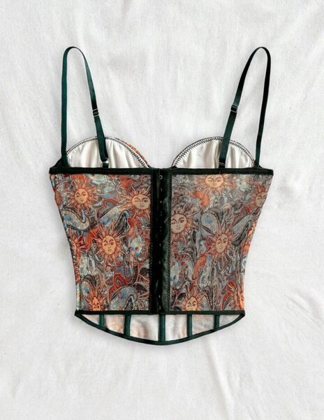 Bustier à motifs solaires