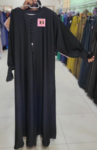 Elastic sleeves abaya