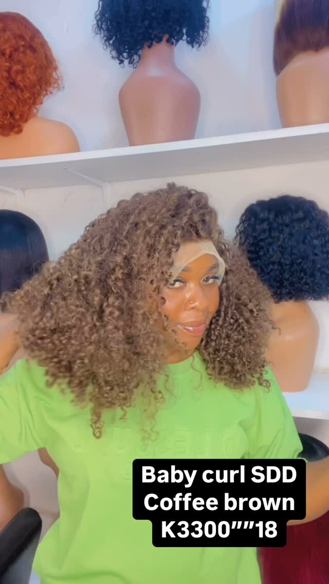 Beautiful and elegant women's wig baby curl SDD