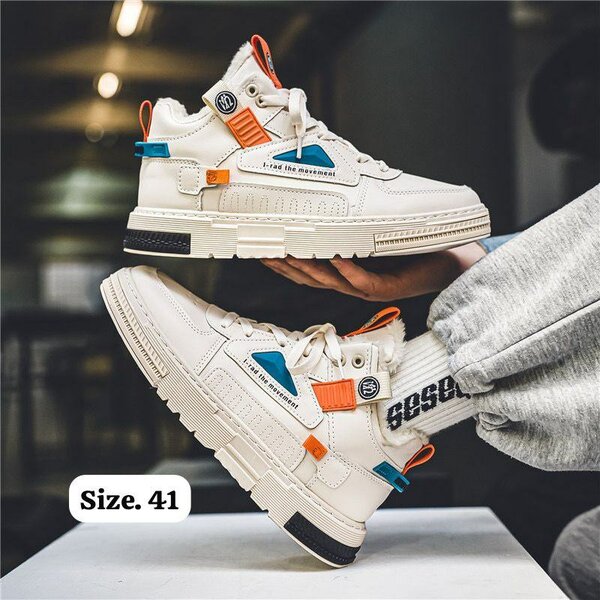 Casual High Gang Shoes Sneakers Mixed Colors