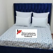 custom made bed with a high base