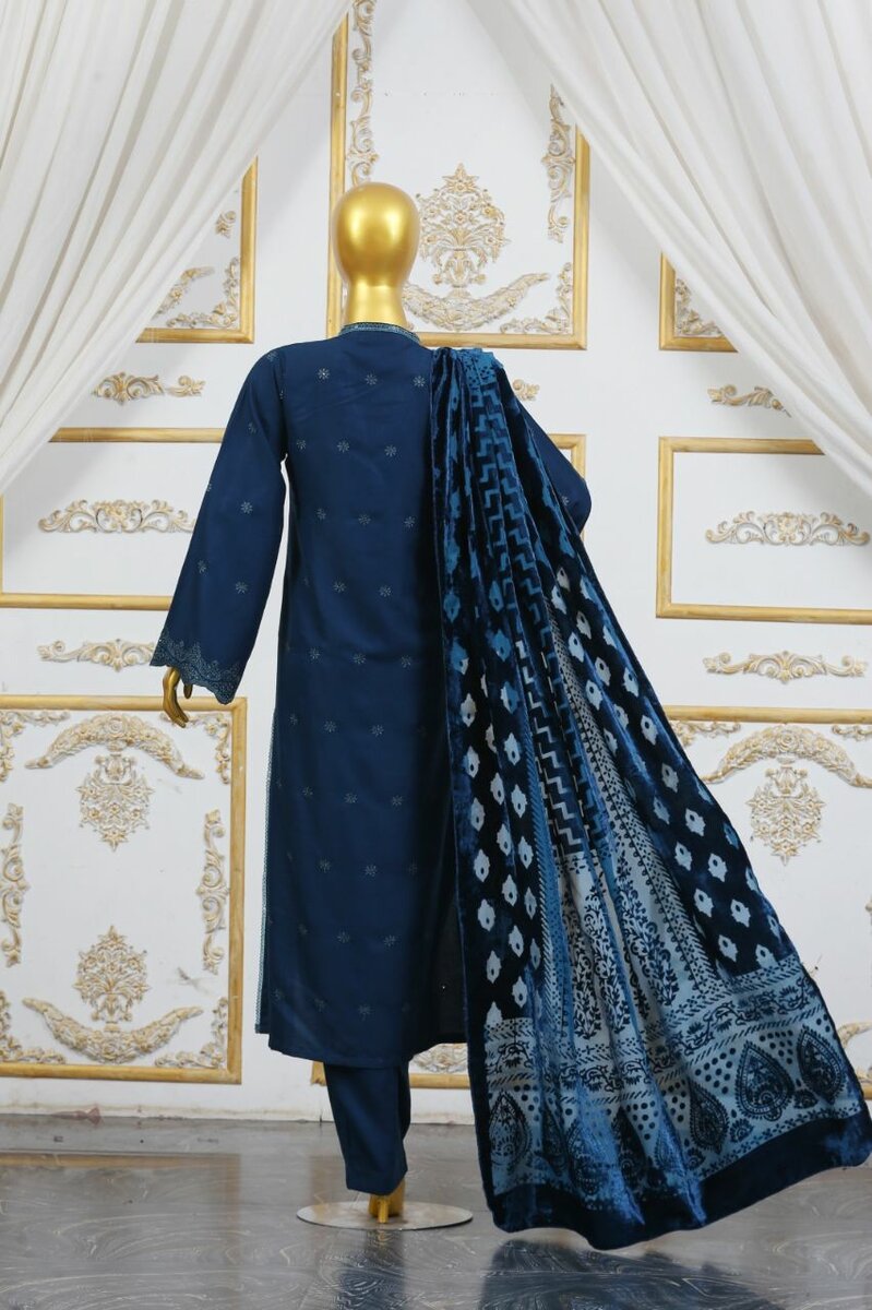 Valvet Shawl Suit Amsha By KFH