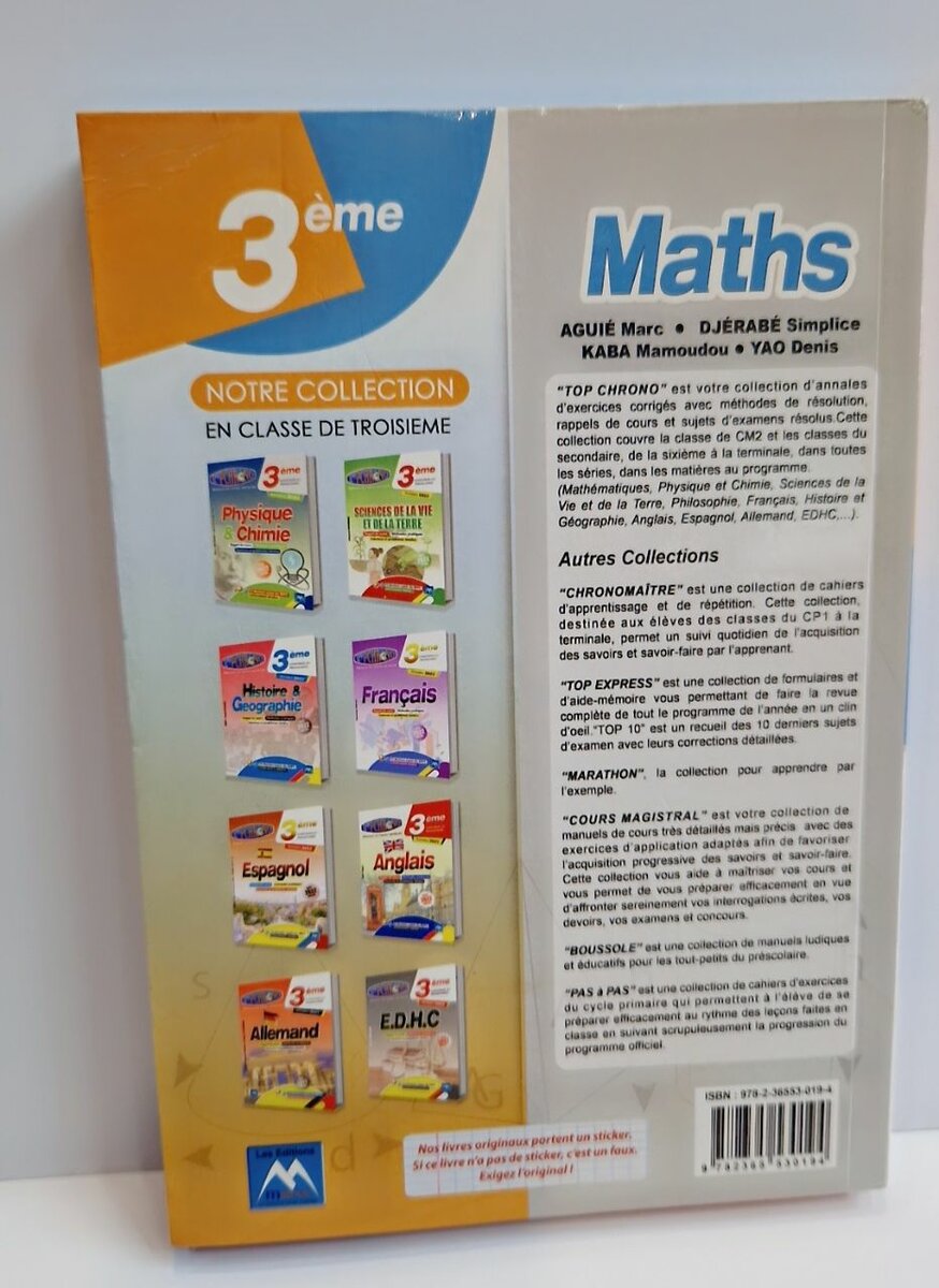 Guide Maths 3ème - Top Chrono