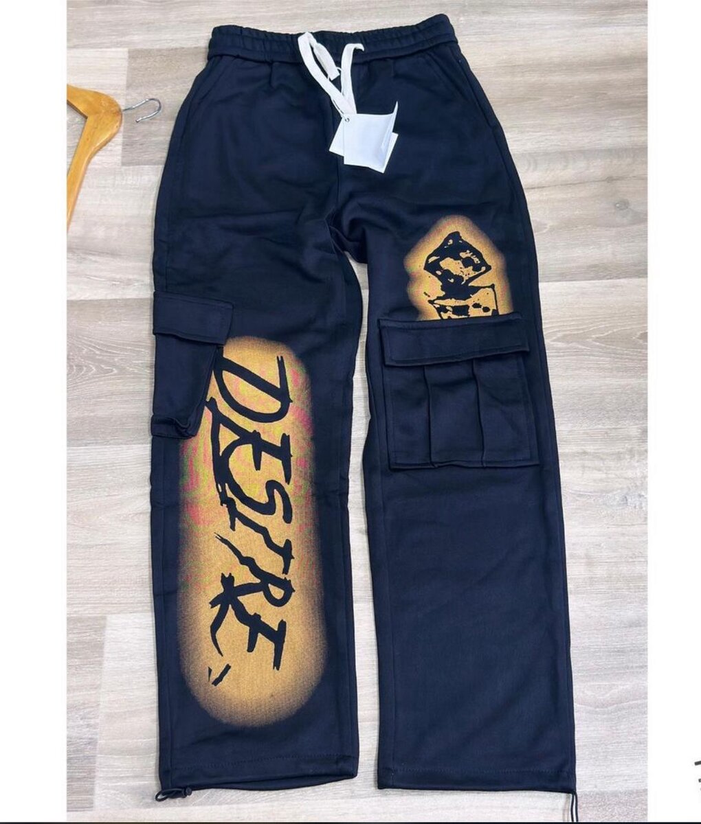 Pantalon cargo noir "Desire"