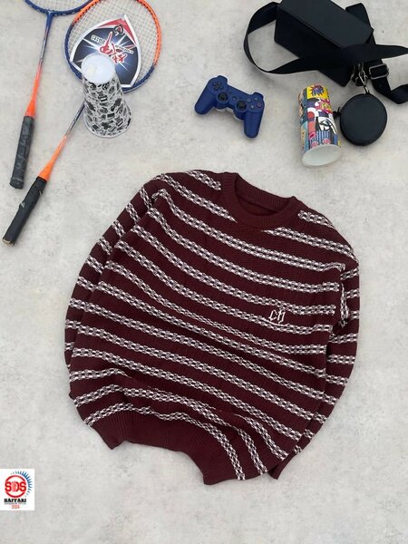 Pull rayé en tricot homme