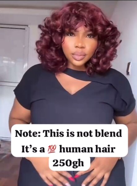 Human hair short curl