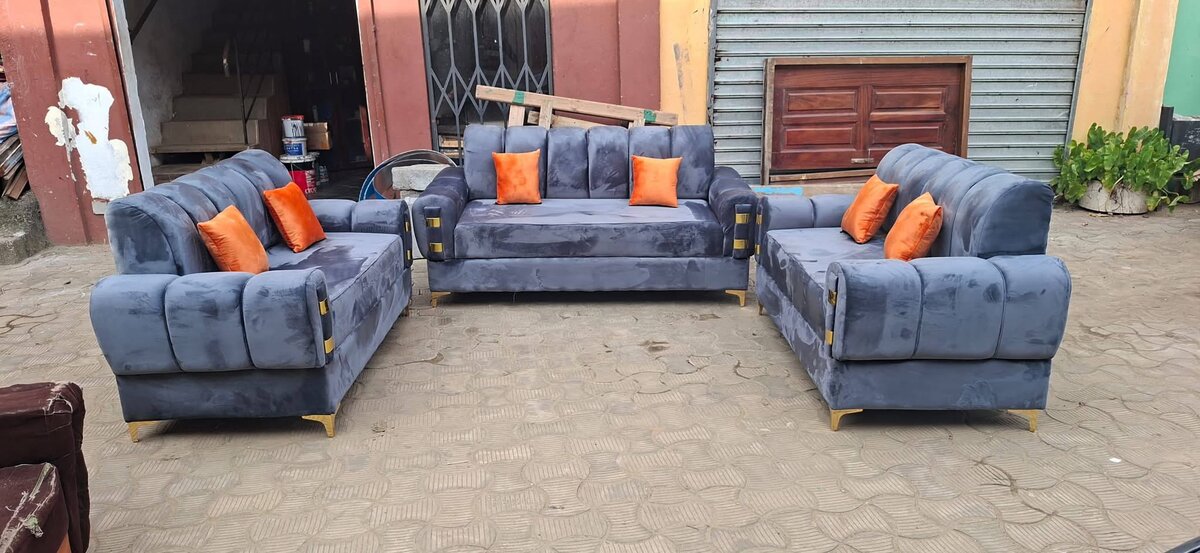 Salon en velours moderne