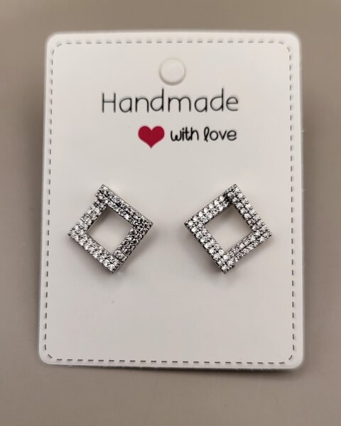Square  zircon stud