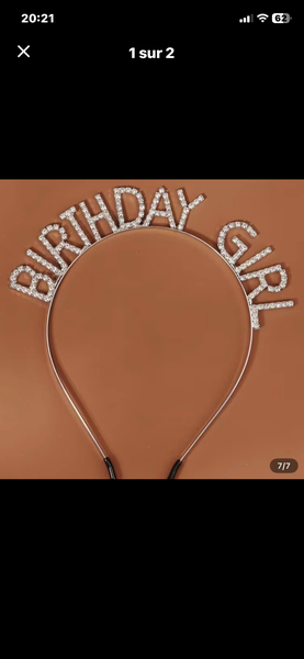 Serre-tête Anniversaire Strass