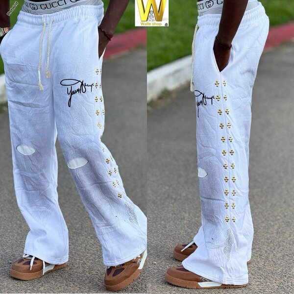 Pantalons blancs style urbain